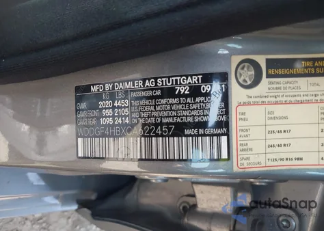 2012 Mercedes-Benz C 250 Luxury/Sport from USA, damaged, VIN WDDGF4HBXCA622457